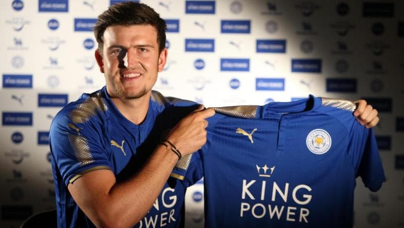 Harry Maguire apresentado no Leicester