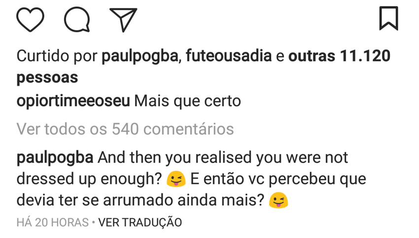Pogba brinca com reclamação que viralizou nas redes