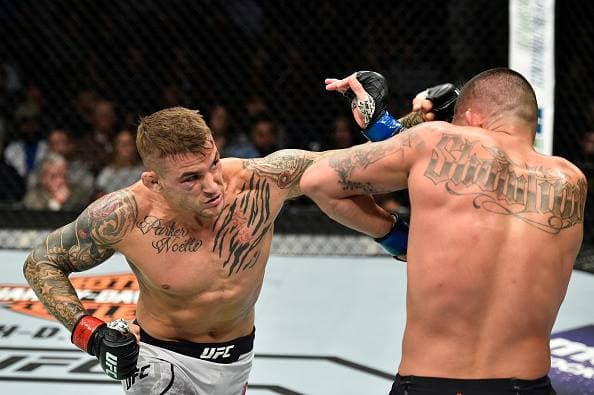 Dustin Poirier venceu Anthony Pettis no UFC Norfolk (EUA) Dustin Poirier se despede do MMA contra Max Holloway, no UFC 318, pelo cinturão BMF (Foto: Divulgação/UFC)