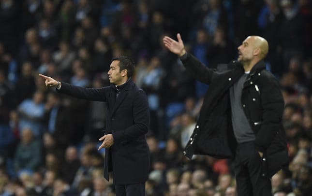 Guardiola e Van Bronckhorst - Manchester City x Feyenoord