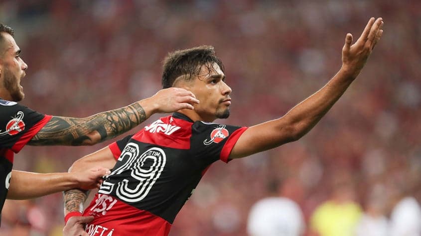 Lucas Paquetá comemora gol com a camisa do Flamengo (Foto: Gilvan de Souza/Flamengo)