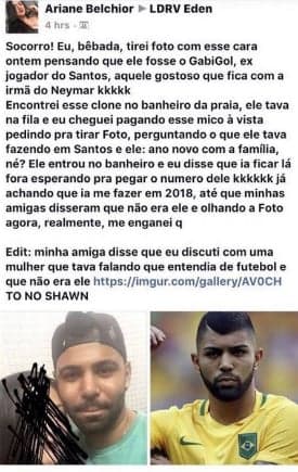 Gabigol tira selfie com fã que o confundiu