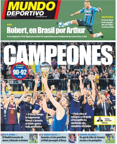 Mundo Deportivo - Barcelona - Arthur