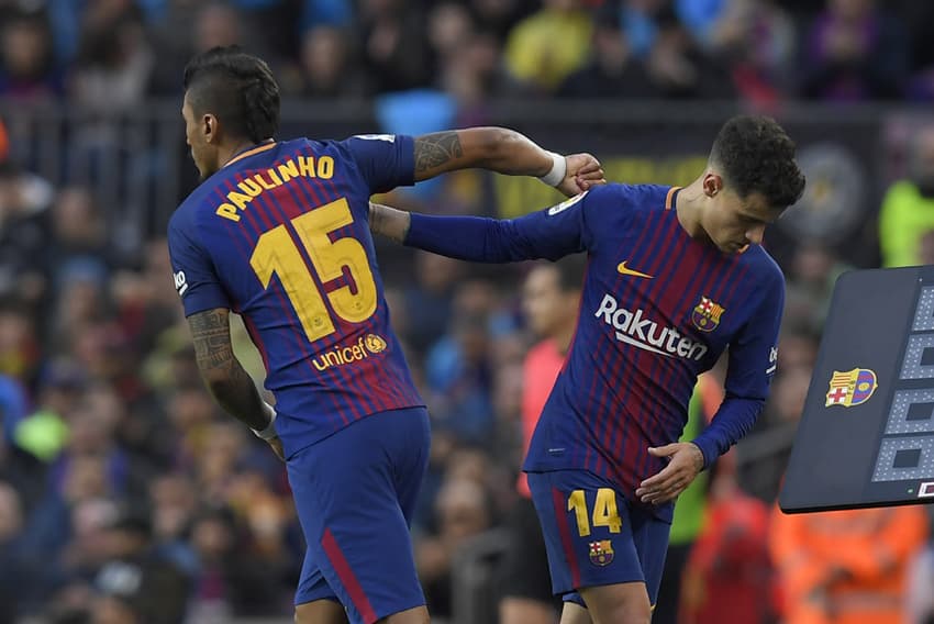 Paulinho (Barcelona): Paulinho entrou no lugar de Coutinho no fim do segundo tempo, efetuando apenas três passes no jogo e não participou muito devido ao pouco tempo disponível para atuação.