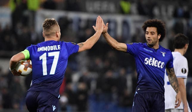 Felipe Anderson e Immobile - Lazio x Dínamo de Kiev