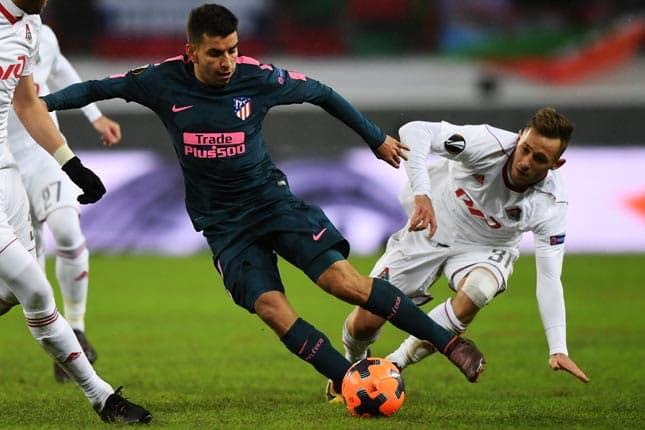 Ángel Correa e Rybus - Lokomotiv Moscou x Atlético de Madrid