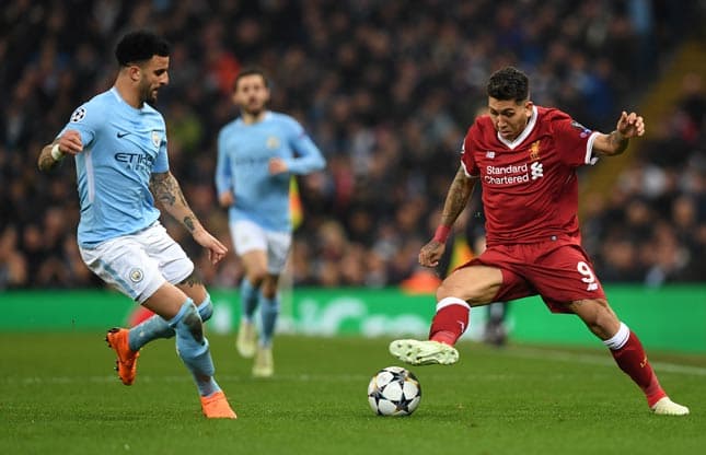 Walker e Firmino - Manchester City x Liverpool