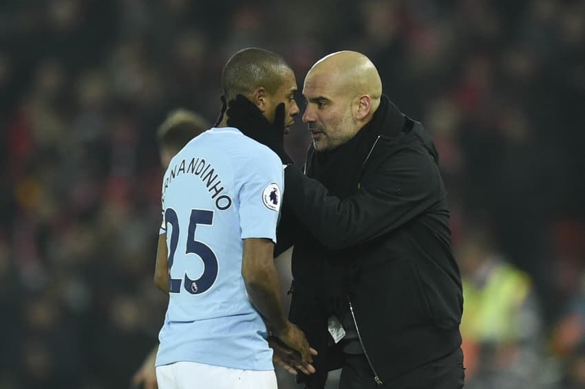 Fernandinho e guardiola