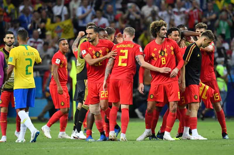 A Bélgica se classificou para uma semifinal de Copa do Mundo pela segunda vez na história (Foto: AFP)