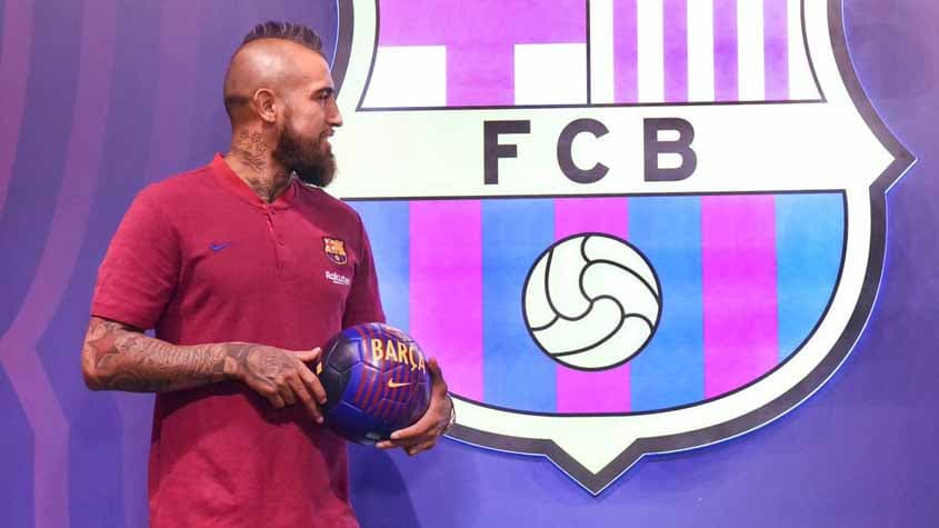 Apresentação de Vidal no Barcelona