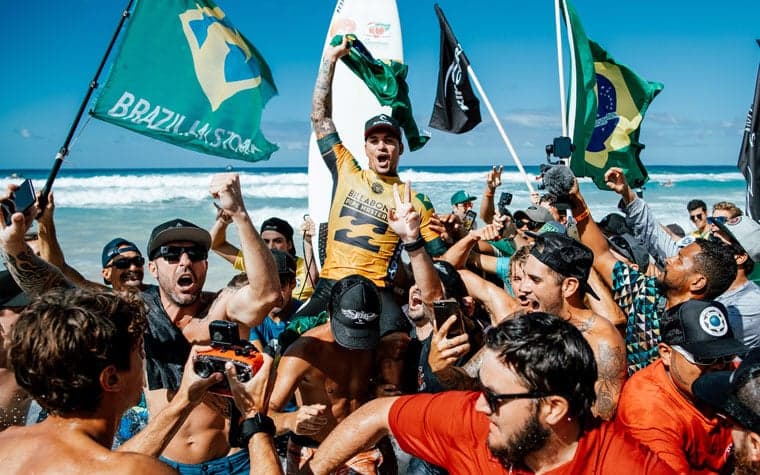 Gabriel Medina se tornou bicampeão mundial da WSL em 2018 (Foto: Ed Sloane/WSL)