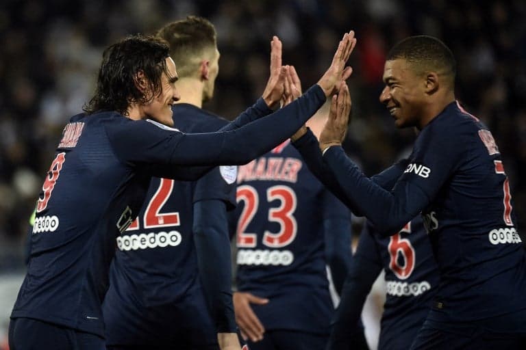 Cavani e Mbappé - Amiens x PSG