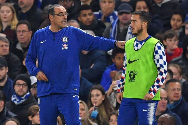 Sarri e Hazard