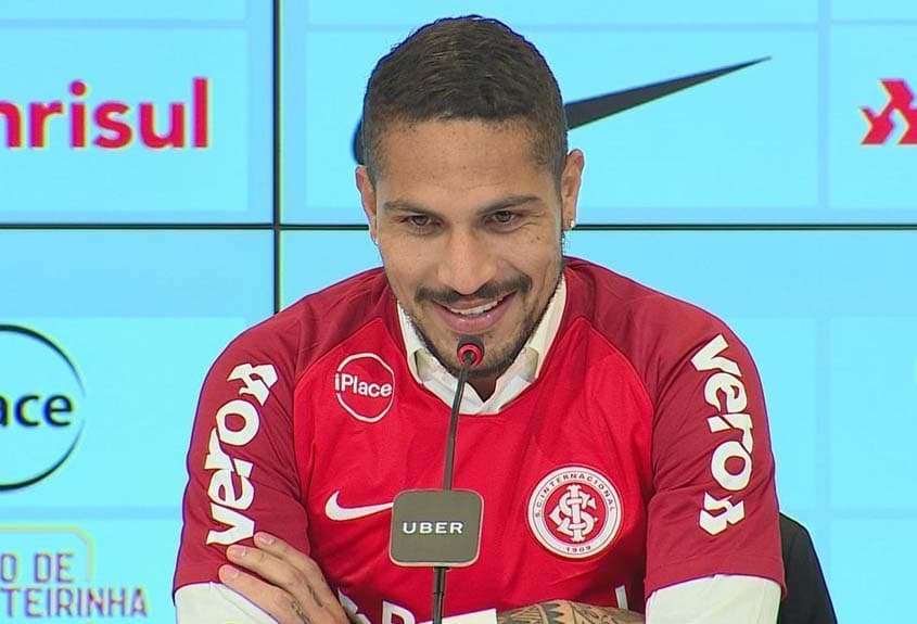 Paolo Guerrero Apresentação no Internacional