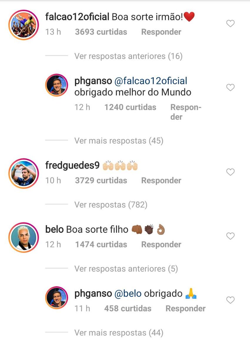 Ganso no Fluminense - Comentário no Instagram