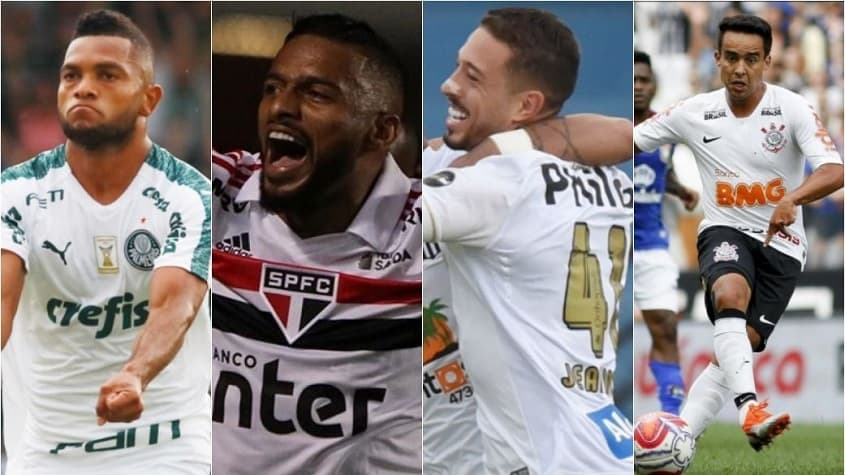 Montagem - Palmeiras, Santos, São Paulo e Corinthians