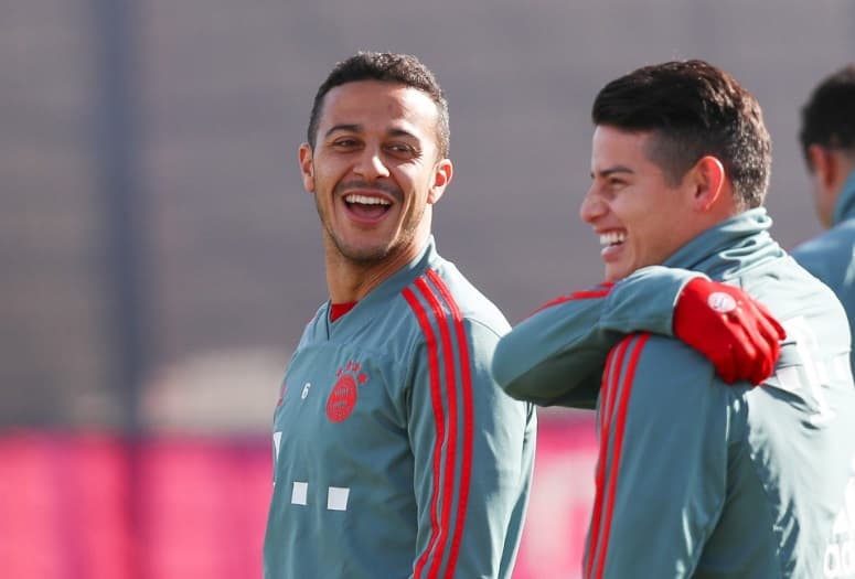 Thiago e James Rodríguez