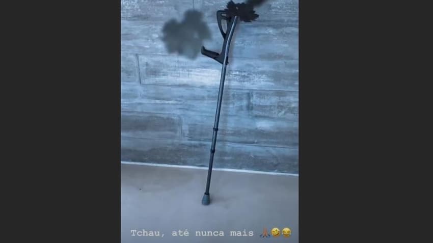 Neymar se despede das muletas