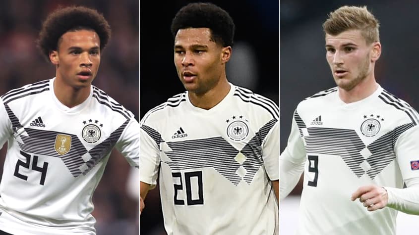 Montagem Leroy Sané Serge Gnabry Timo Werner