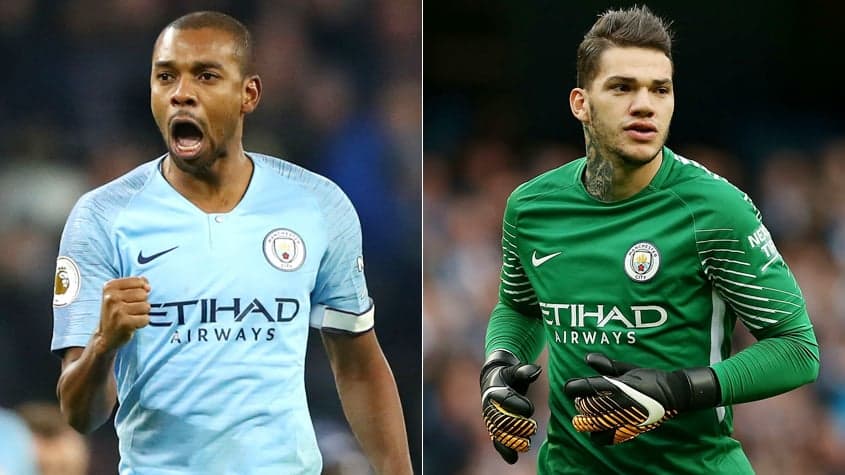 Montagem Fernandinho/Ederson (City)