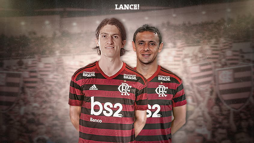 Montagem Filipe Luís e Rafinha Flamengo