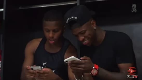 Vinicius Jr visita o Fla