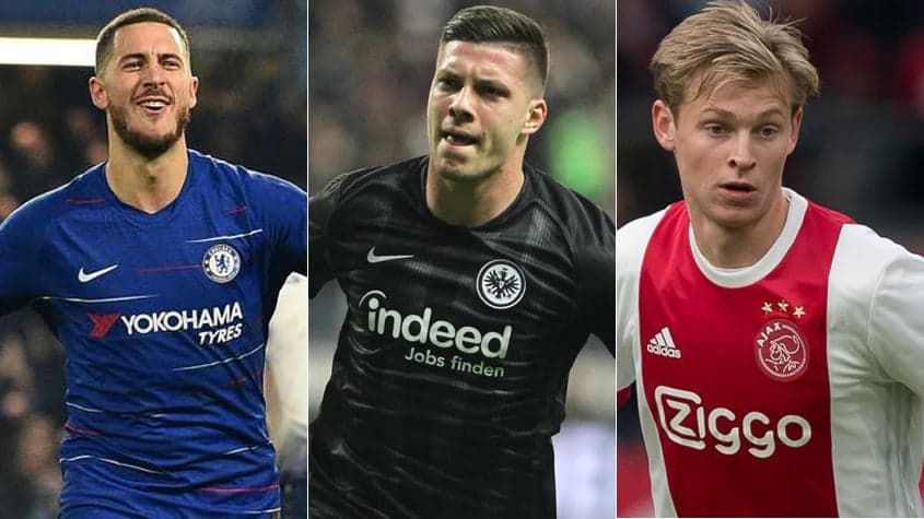 Montagem - Hazard, Jovic e De Jong