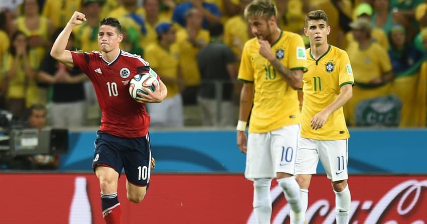 Brasil 2x1 Colômbia - James Rodriguez