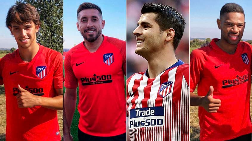 Montagem João Félix, Hector Herrera, Alvaro Morata e Renan Lodi