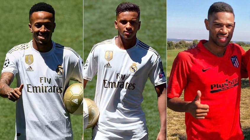 Montagem - Éder Militão, Rodrygo e Renan Lodi