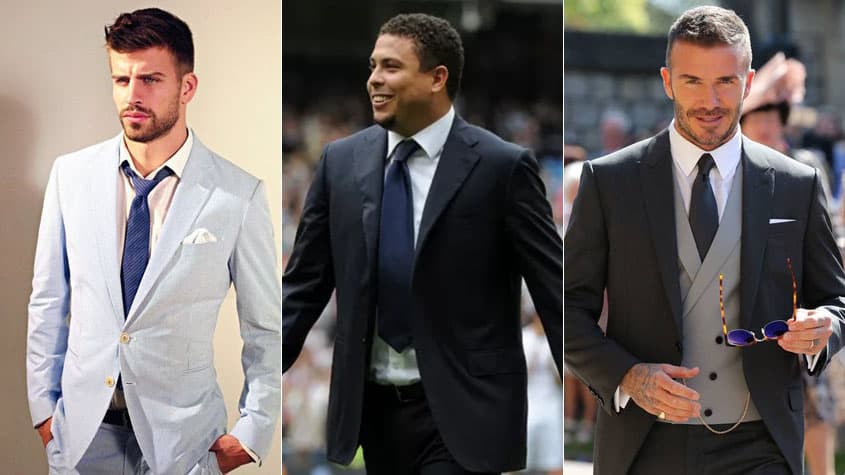 Montagem - Piqué, Ronaldo e Beckham