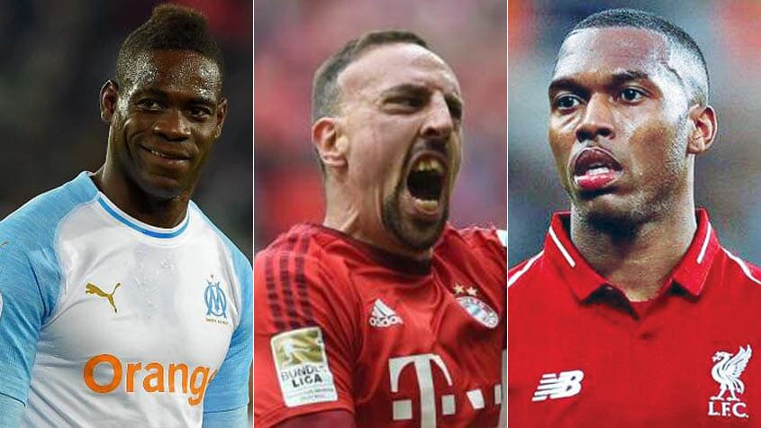 Montagem - Balotelli, Ribery e Sturridge