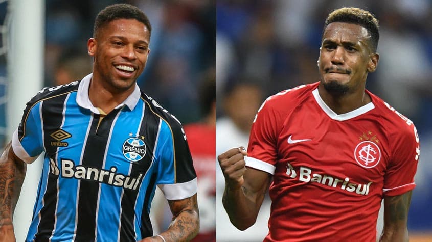 Montagem - Comemoração Grêmio x Athetico-PR; Comemoração Cruzeiro x Internacional