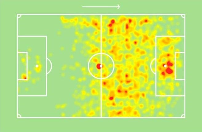 Pedro Raúl - Atlético-GO - Mapa de calor