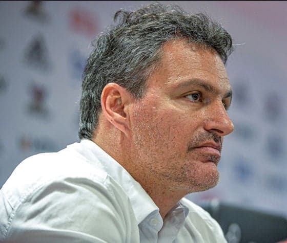 Bruno Spindel recebeu a reportagem do LANCE!, no Ninho do Urubu (Foto: Marcelo Cortes/ Flamengo)
