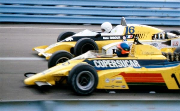 Arnoux (Renault) e Fittipaldi (Copersucar) GP dos EUA 1979