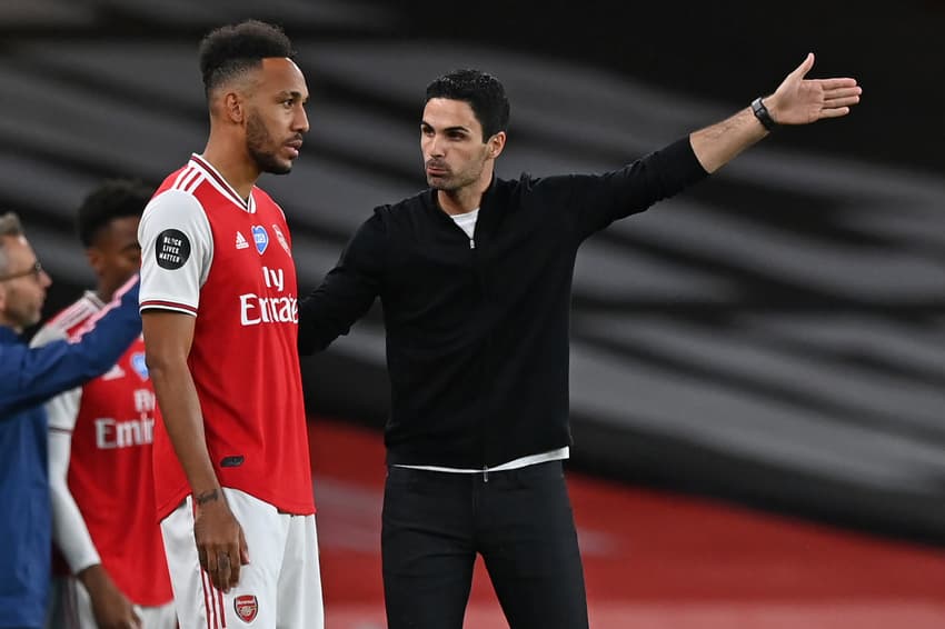 Aubameyang e Arteta - Arsenal