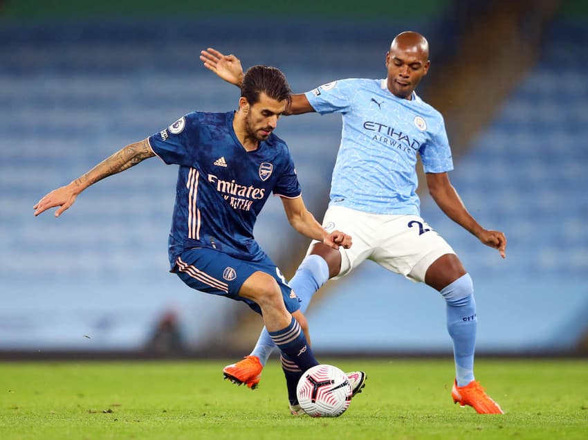 Fernandinho e Ceballos - Manchester City x Arsenal