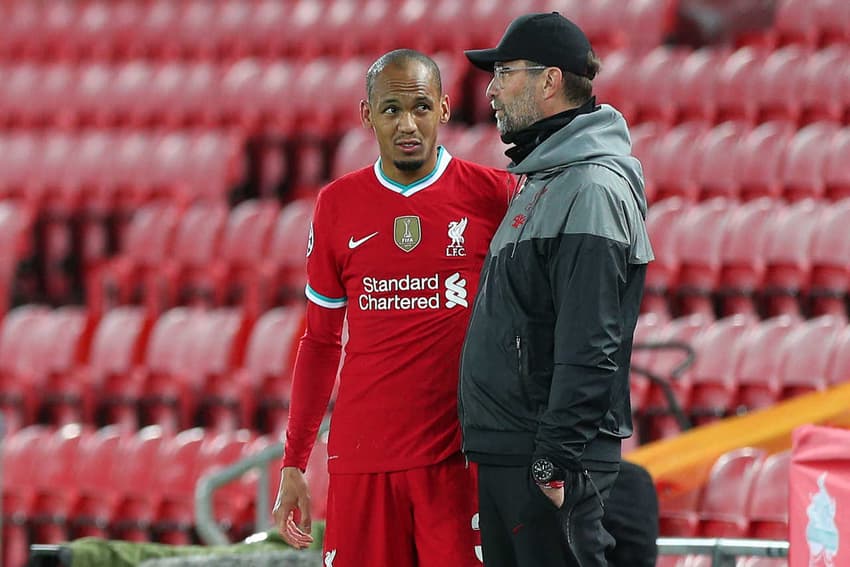 Klopp e Fabinho - Liverpool