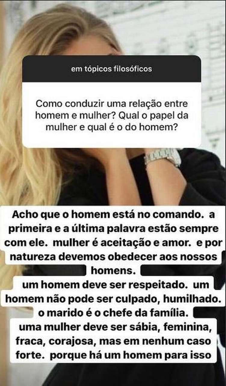 Ekaterina Dorozhko Instagram comentários machistas