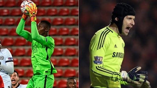 Montagem Édouard Mendy e Petr Cech