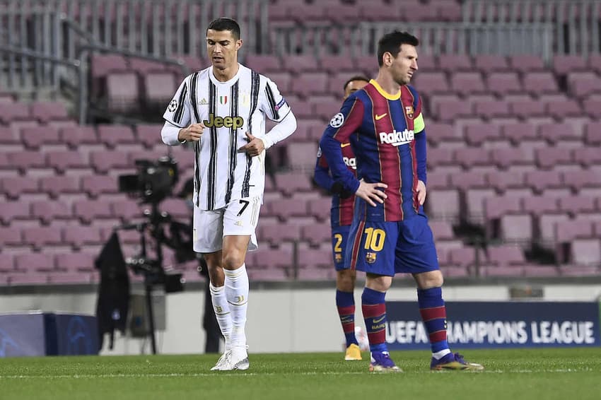 Barcelona x Juventus - Messi e Cristiano Ronaldo