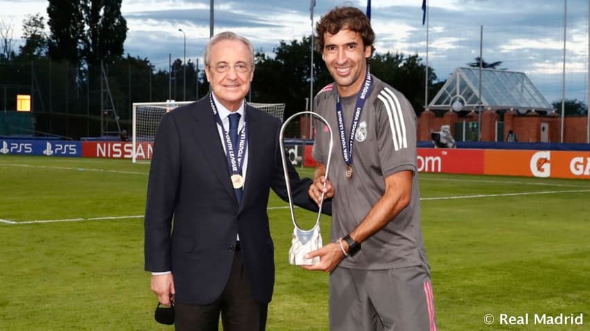 Florentino Pérez e Raúl González - Real Madrid