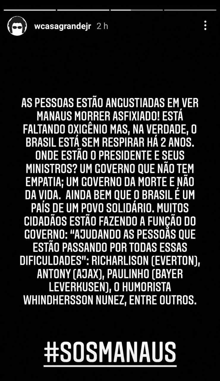 Casagrande (fala sobre Manaus)