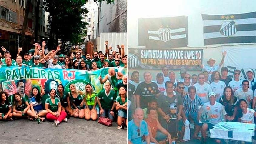 Montagem - Palmeiras e Santos