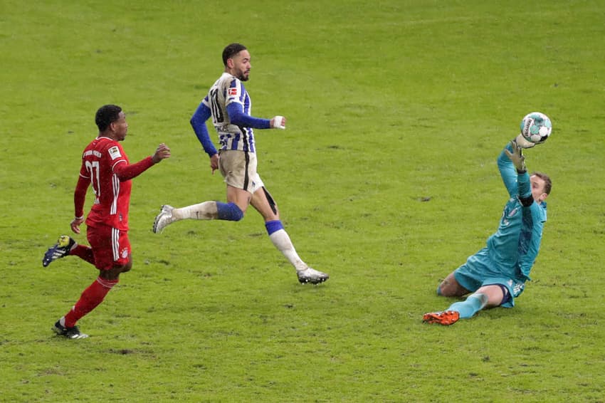 Hertha Berlin x Bayern de Munique - Matheus Cunha perdendo gol