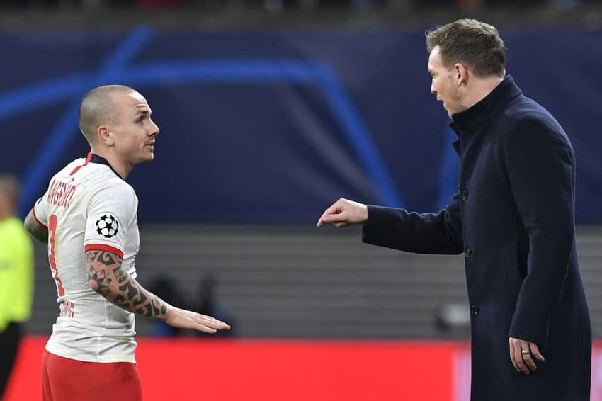 Angeliño e Julian Nagelsmann - RB Leipzig