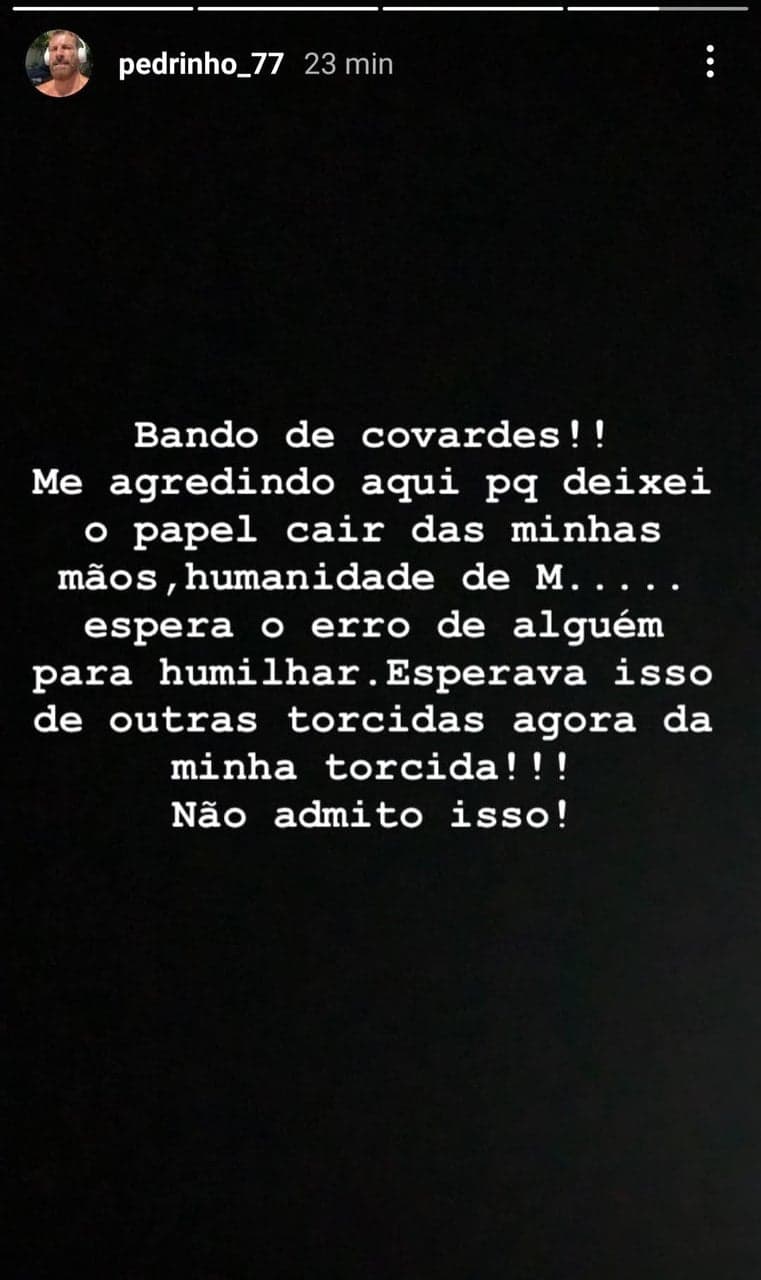 Pedrinho desabafo