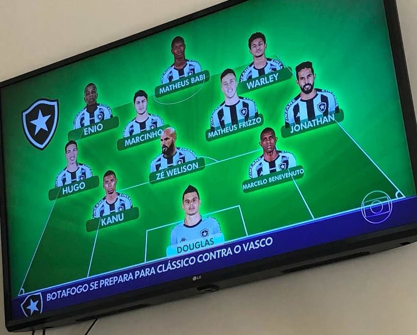 Escalação Botafogo Gafe GE