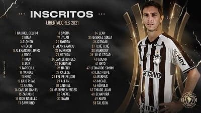 O Galo inscreveu 50 jogadores para a Libertadores 2021